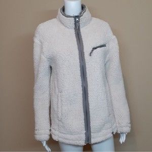 Boundless North Cream Oversized Sherpa Zip-Up Jacket Small NWOT